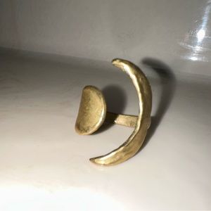 Brass moon ring